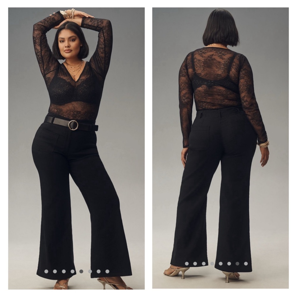 Anthropologie The Junie High-Rise Flare Pants by Maeve:
Magic Fabric Black 20W